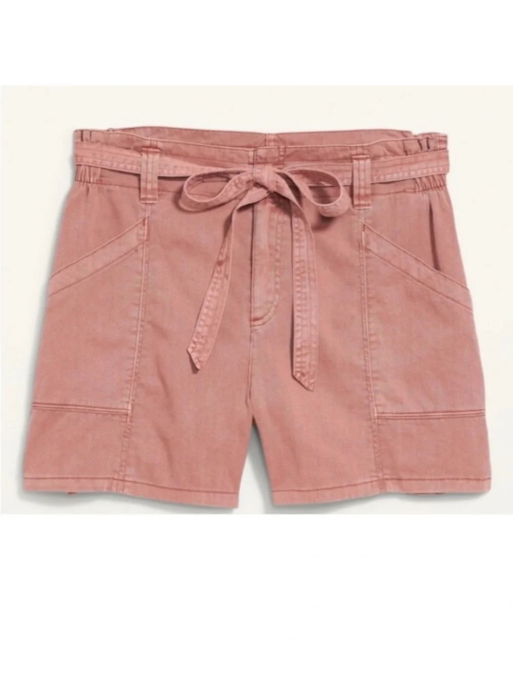 Old Navy Women’s High-Waisted Twill Workwear Shorts Dusty Red